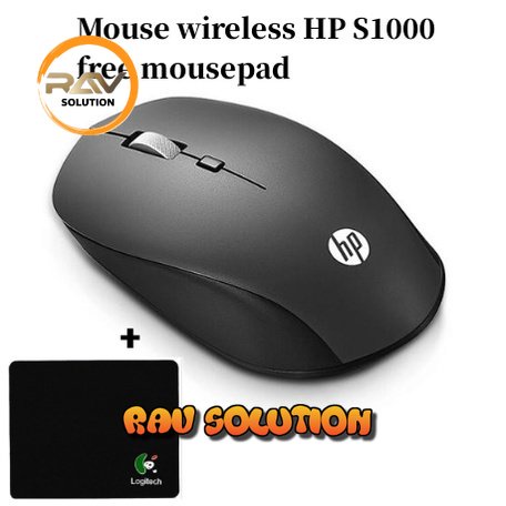 Mouse wireless HP S1000 free mousepad/Wireless mouse gming HP S1000  - RAV SOLUTION