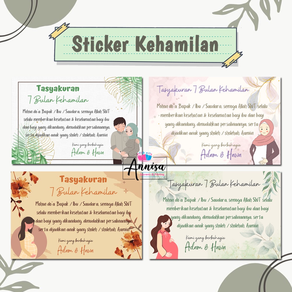 

Sticker Kehamilan / Syukuran 7 Bulanan Kehamilan