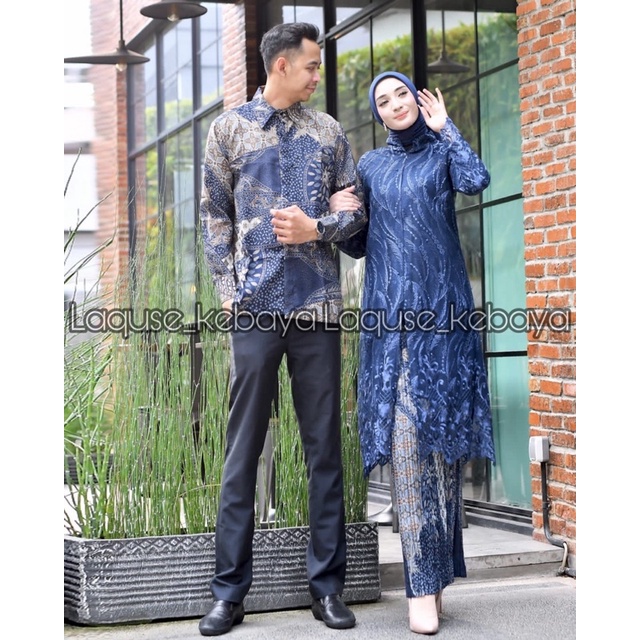 Setelan Kebaya Tunik Busui Batik Couple Modern Terbaru Outfit Pasangan Kondangan Wisuda By Laquse_kebayaa