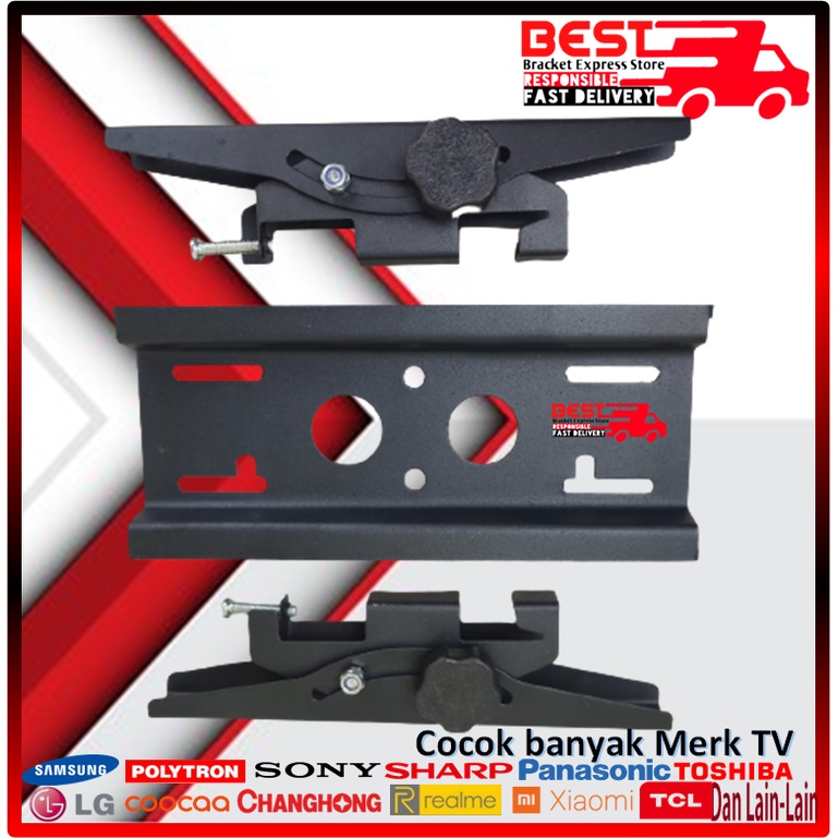 Bracket TV LED LCD 14&quot; s/d 43&quot; Universal [ 43 40 32 24 21 17 14 inchi ] Bisa nunduk  FULL BESI bracket braket breket briket breaket brecket bricket