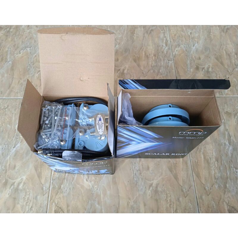 Cuci gudang Lnb c band 4 satelit 1 receiver merk MMP