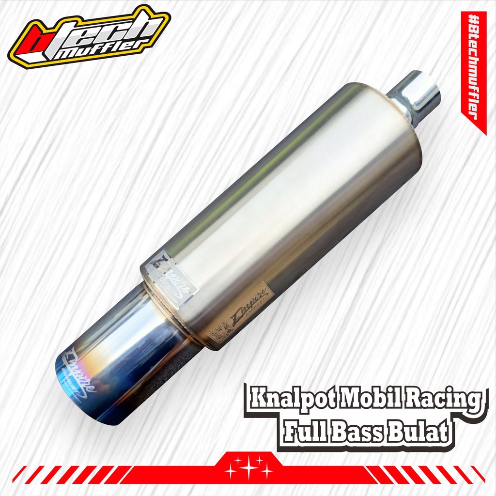 Knalpot Mobil Racing Full Bass Bulat best quality