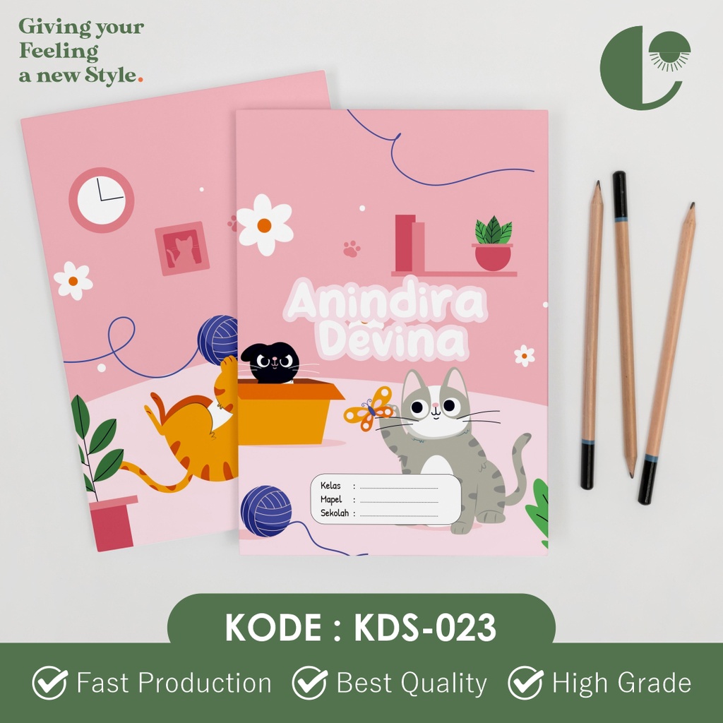 

Sampul Buku Custom | Sampul Aesthetic | Sampul Custom Nama | Free Desain - KDS-023