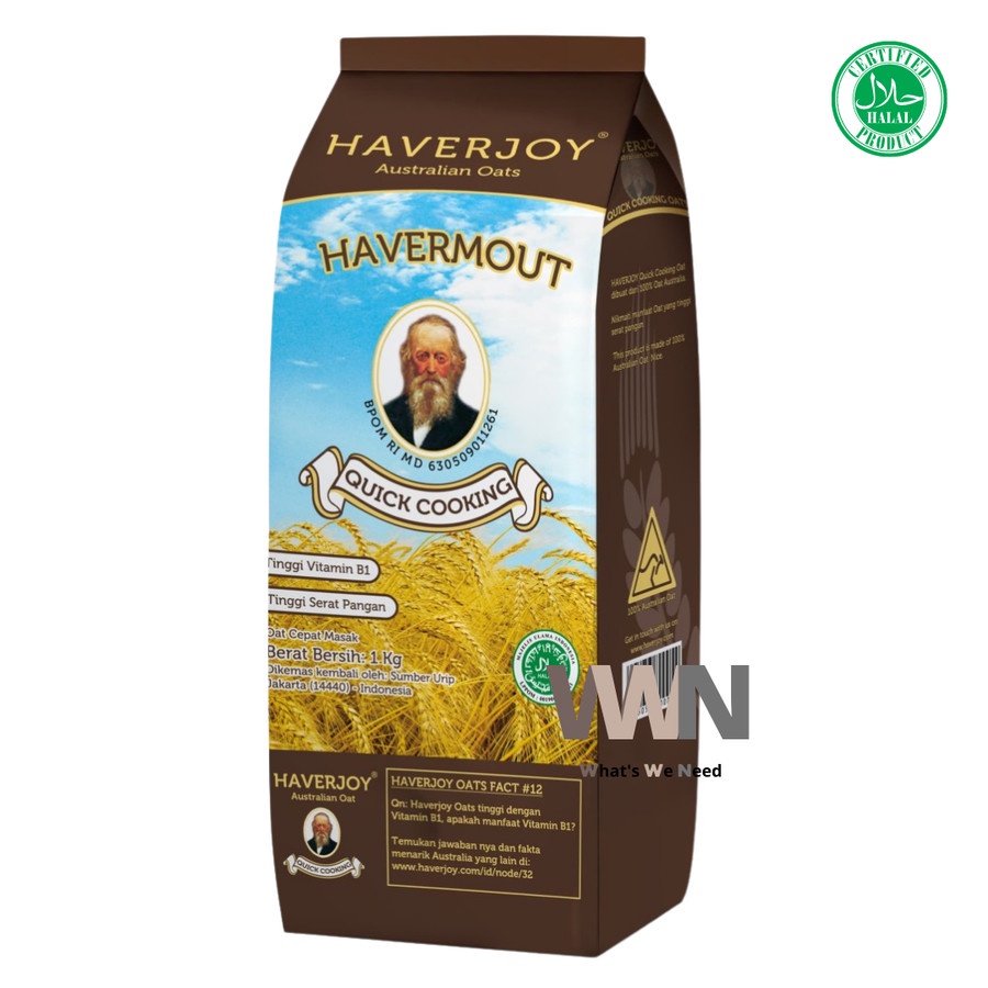 

Haverjoy Havermout Quick Cooking Oats 1kg - Australian Oats / Oatmeal