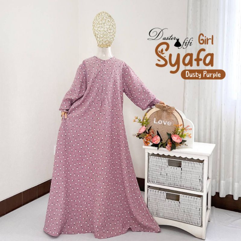 (441) Syafa Anak by Daster Fifi - Dusty Purple / Gamis Anak