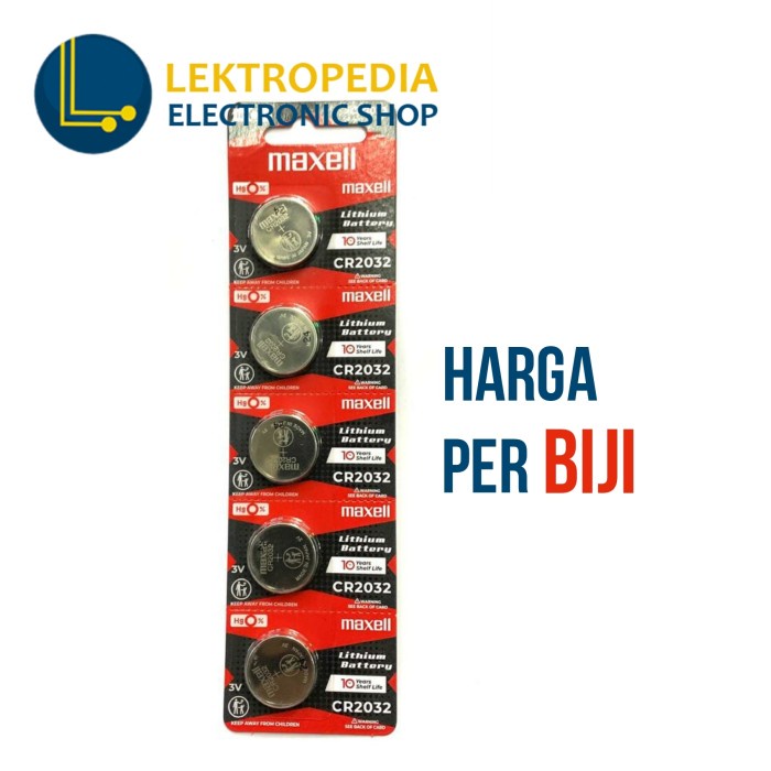NEW Baterai CR2032 Maxell Asli Original Ori Battery Lithium Kancing Remote