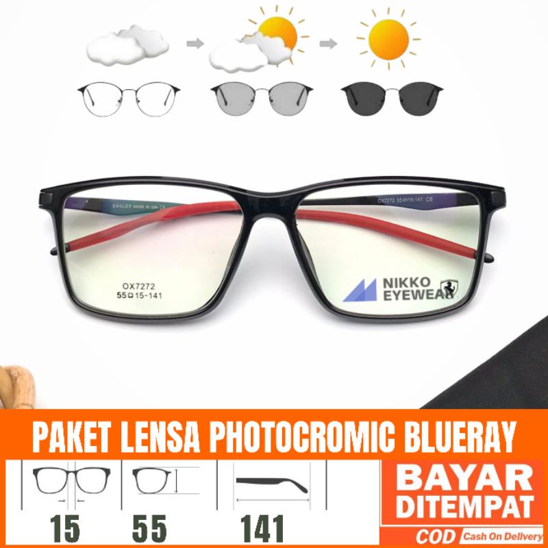 Kacamata Pria Sport 7272 Lensa Antiradiasi Bluecromic