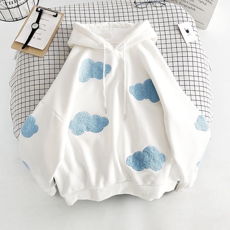 CLOUD MOON SWEATER HOODIE WANITA - SWEATER HOODIE BIG SIZE OVERSIZE