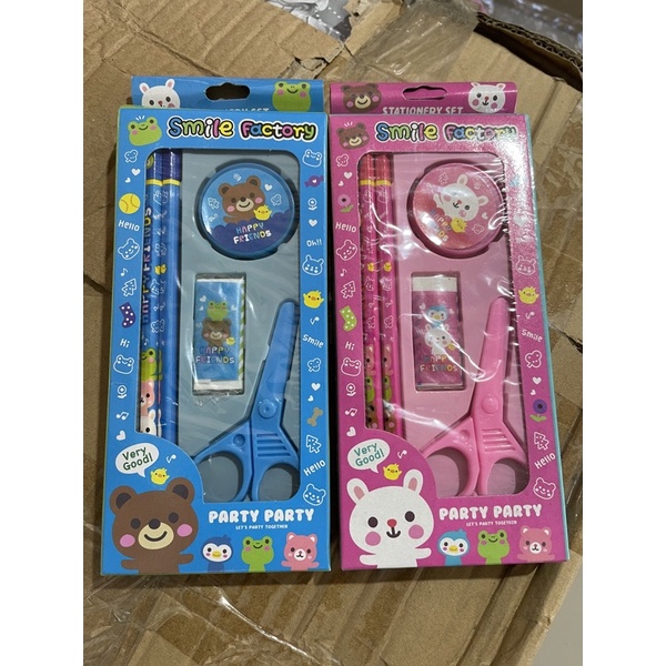 

study set motif smile factory party party satuan