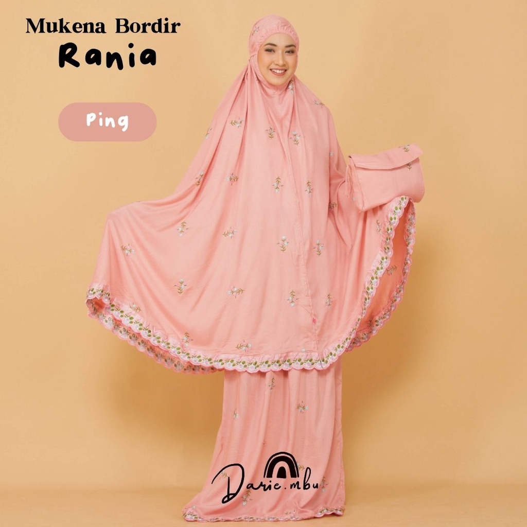 Mukena Dewasa Katun Rayon Bordir Seribu Bunga