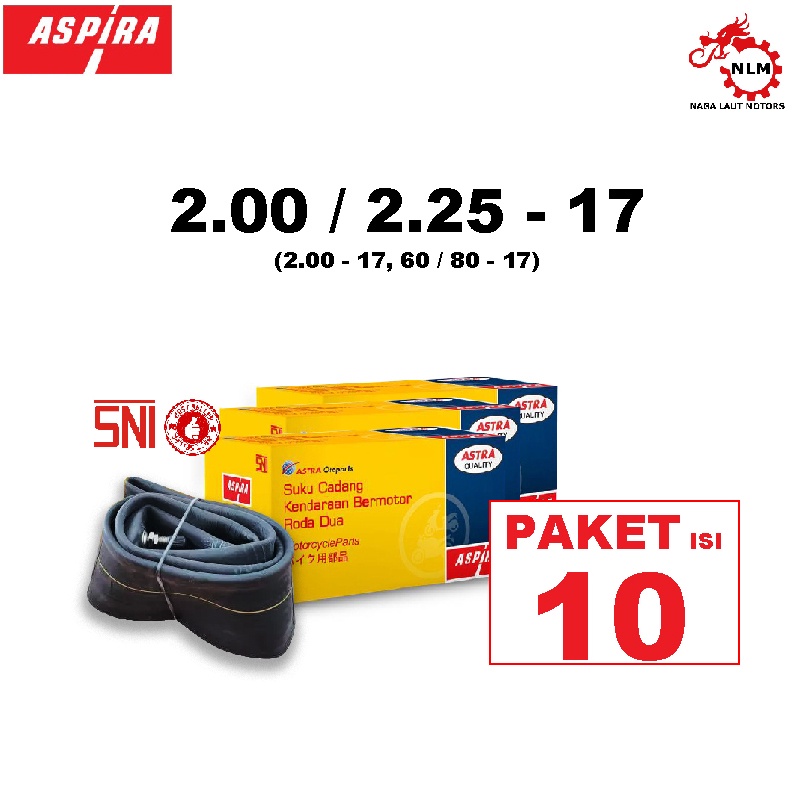 PAKET ASPIRA Ban Dalam 200 225-17 isi 10 PCS