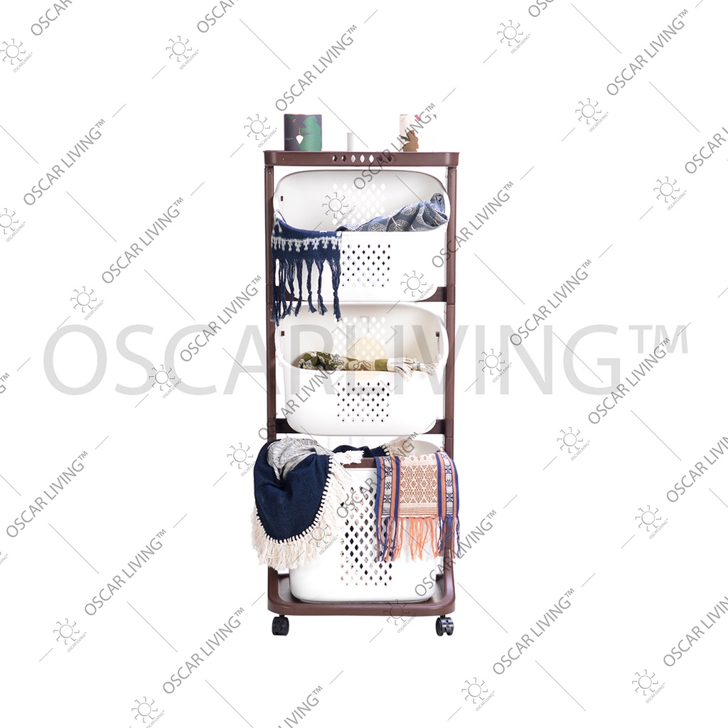 Tabitha MPTL Keranjang Baju Kotor 3 SUSUN / Laundry Basket / Rak Keranjang Susun Serbaguna