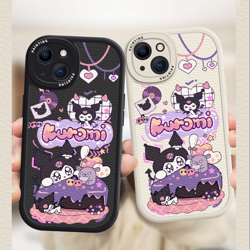 Soft Case Motif Kartun Kuromi Untuk iPhone 6 / 7 / 8 Plus / X / XR / Xs Max 14 / 13 / 11 Pro Max