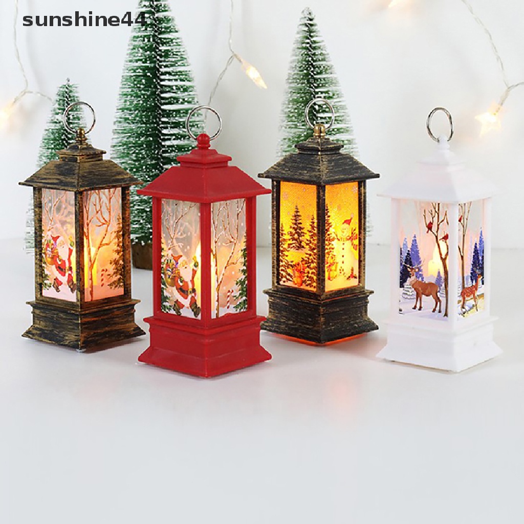 Sunshine Lampu Lentera Gantung LED Bentuk Santa Claus / Rusa Untuk Dekorasi Natal