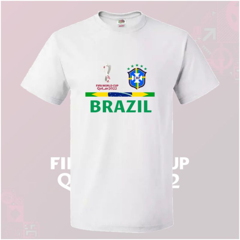 Baju Kaos Piala Dunia World Cup 2022 Team Brazil