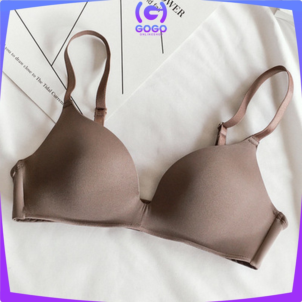 GOGO-P45 Bra BH Tanpa Kawat Bahan Halus Pakaian Dalam Wanita Bra Push Up Elastis Sexy Yoga Bra Murah