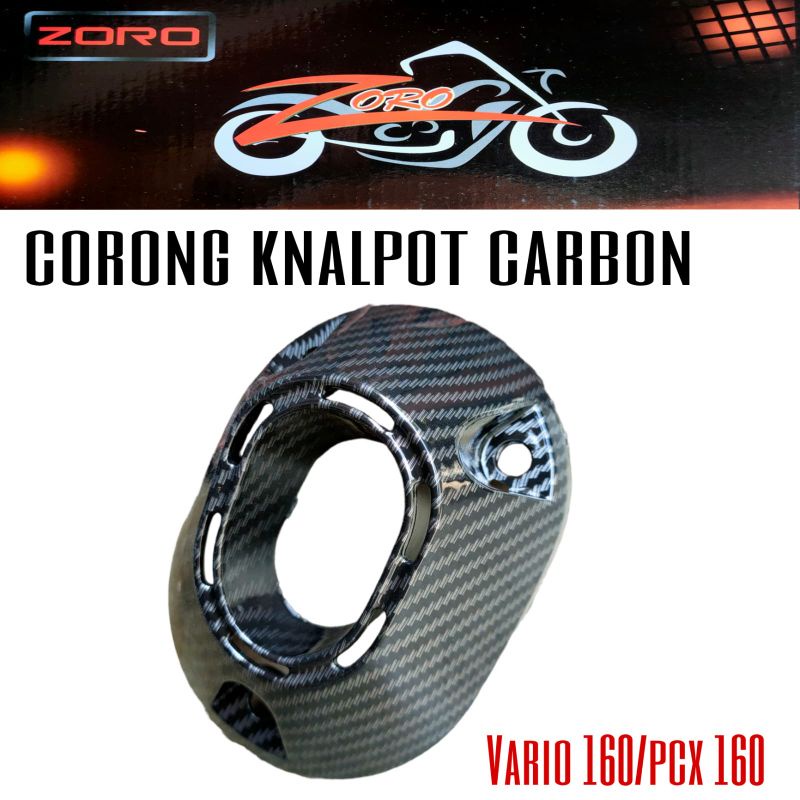 cover carbon cvt dan sambungan cvt/cover knalpot carbon/corong knalpot/cover radiator carbon filter hawa carbon vario160 set paket zoro