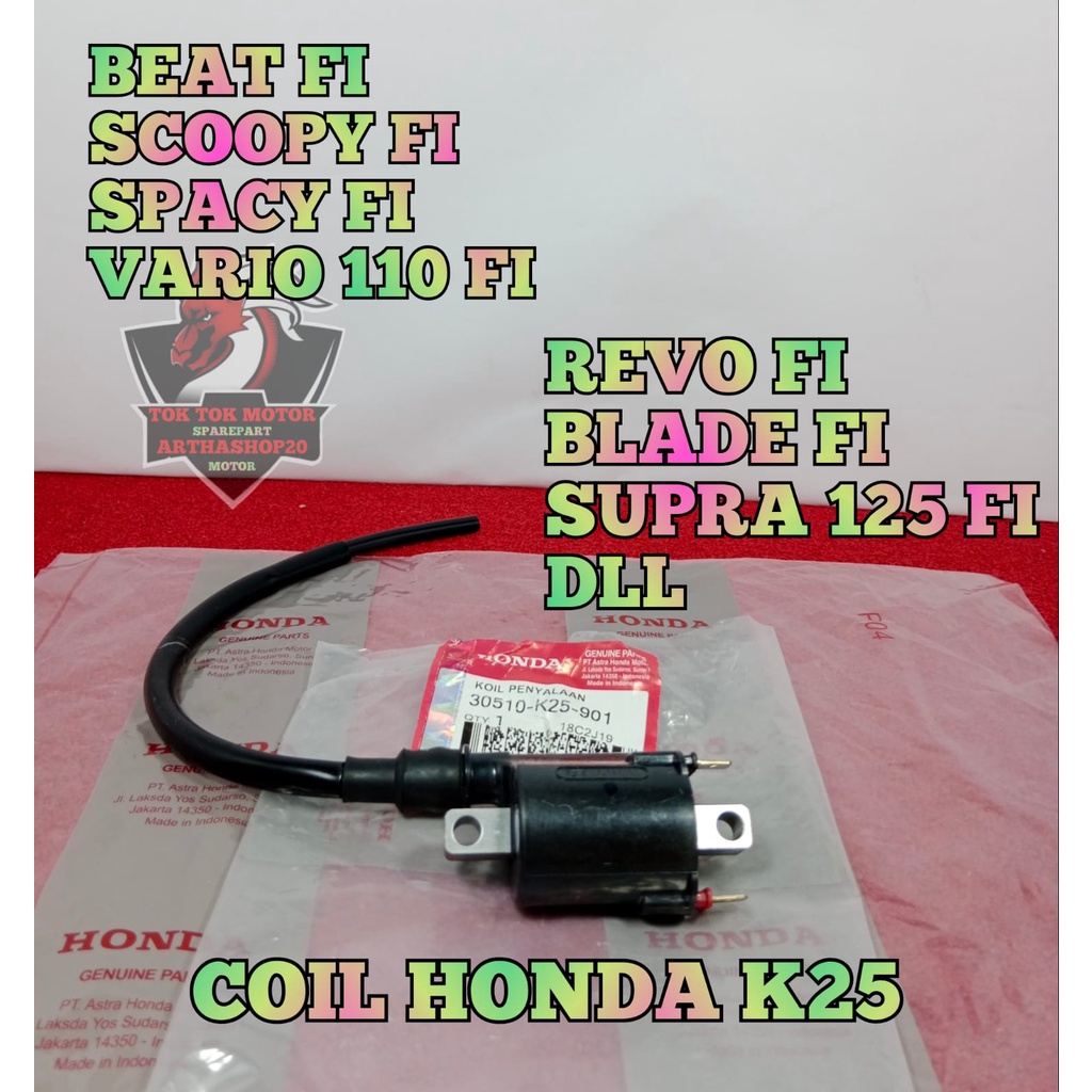 Koil K25 Motor Honda Beat Fi Injeksi , Scoopy Fi , Spacy Fi , Vario 110 Fi , Blade 125 Fi , Revo Fi 
