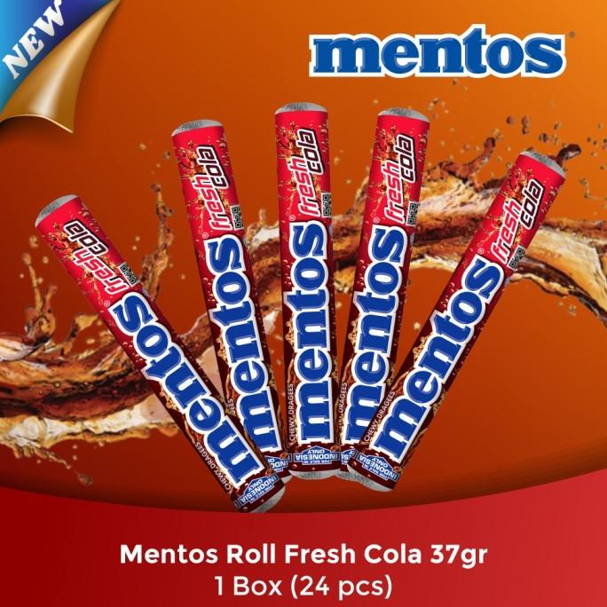 

BAYAR DITEMPAT Mentos Roll Fresh Cola - 1 Box (24 pcs) /PERMEN LUNAK/PERMEN VIRAL/PERMEN MILO/PERMEN YUPI/PERMEN JADUL/PERMEN KARET