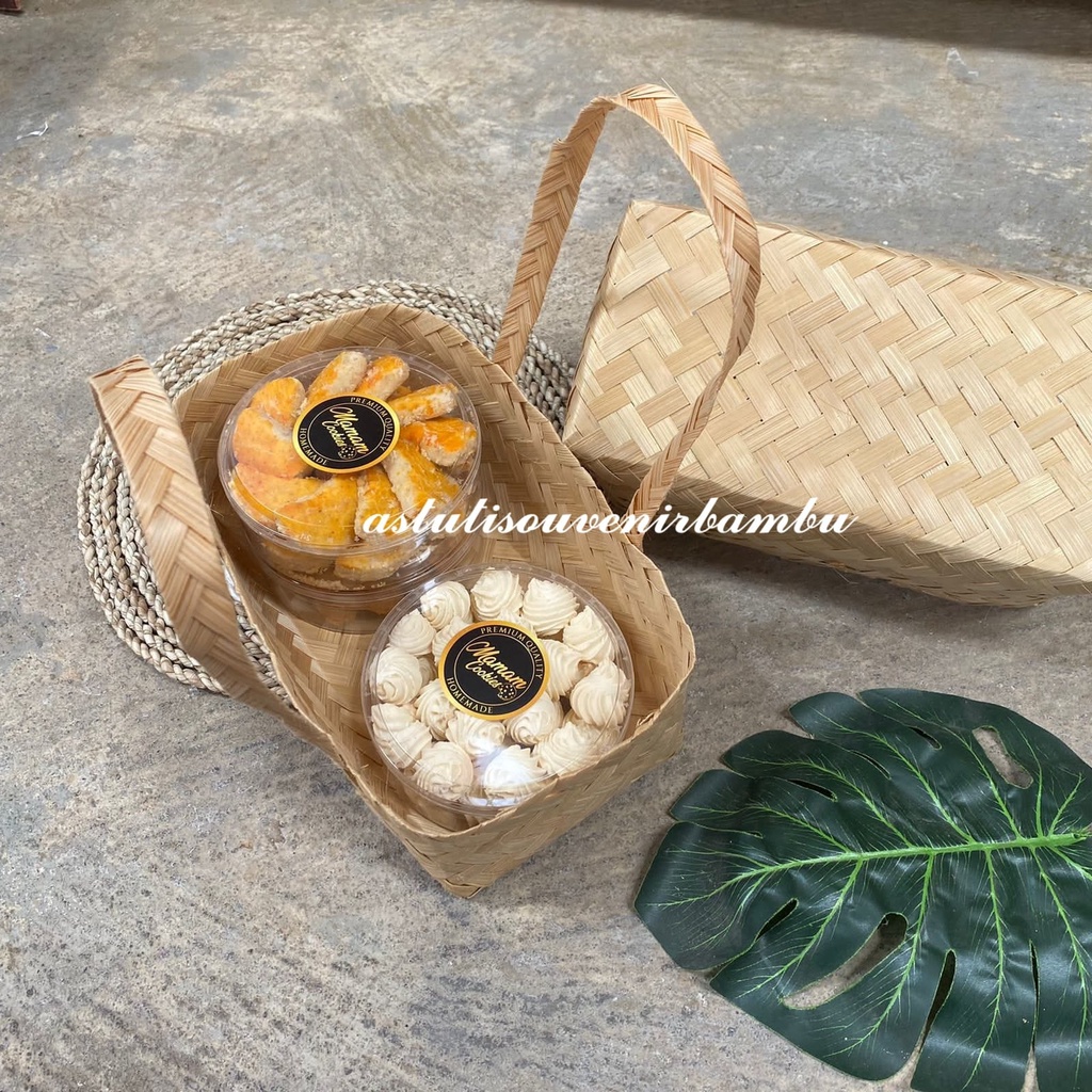 SEPASANG BESEK JINJING 25X15 CM/ besek cangking | besek kue | besek jogja | besek hampers