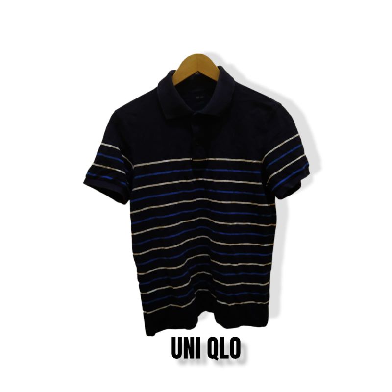 kaos kerah original uniqlo second free topi random