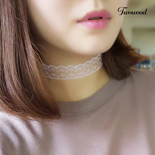 Kalung Choker Bahan Lace Gaya Gothic Punk Retro Boho Untuk Wanita