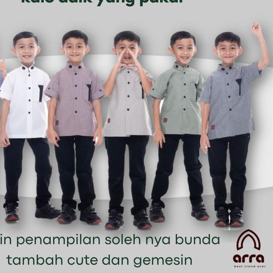 Baju Couple Keluarga Baju Lebaran Couple Sarimbit Keluarga Muslim - Putih, M-ANAK