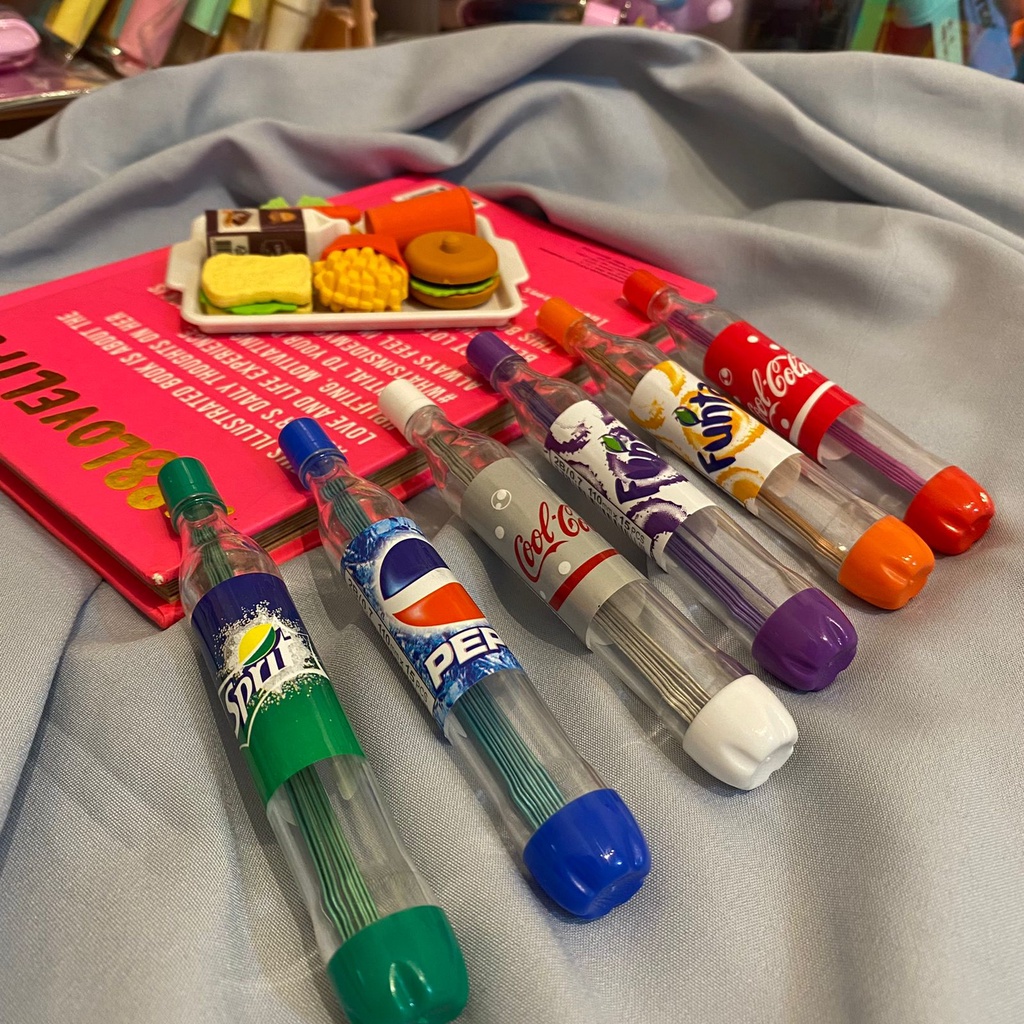 

Isi Refill Pensil Botol Softdrink / Isi Pencil Botol Soda Imut Lucu Kado Unik Souvernir Alat Tulis Kantor dan Sekolah