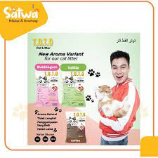 Pasir Kucing Wangi Gumpal TOTO 1kg Bentonite Zeolit 1 kg Clumping Cat Litter Baim Wong