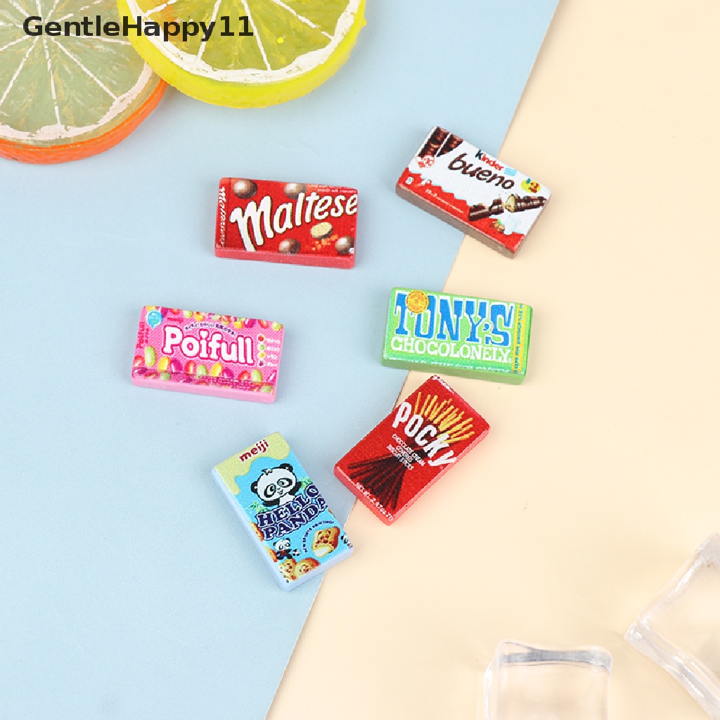 GentleHappy 5Pcs Mini Simulation Chocolate Candy Snacks Miniature Dollhouse Snacks Food id