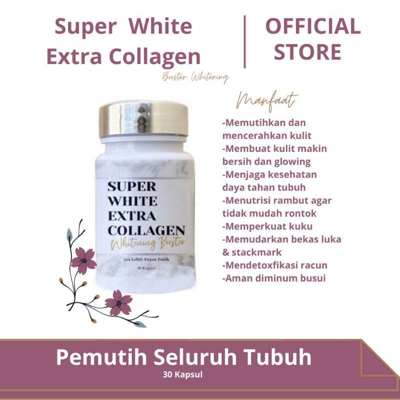 Super White Extra Collagen pemutih kulit seruruh badan