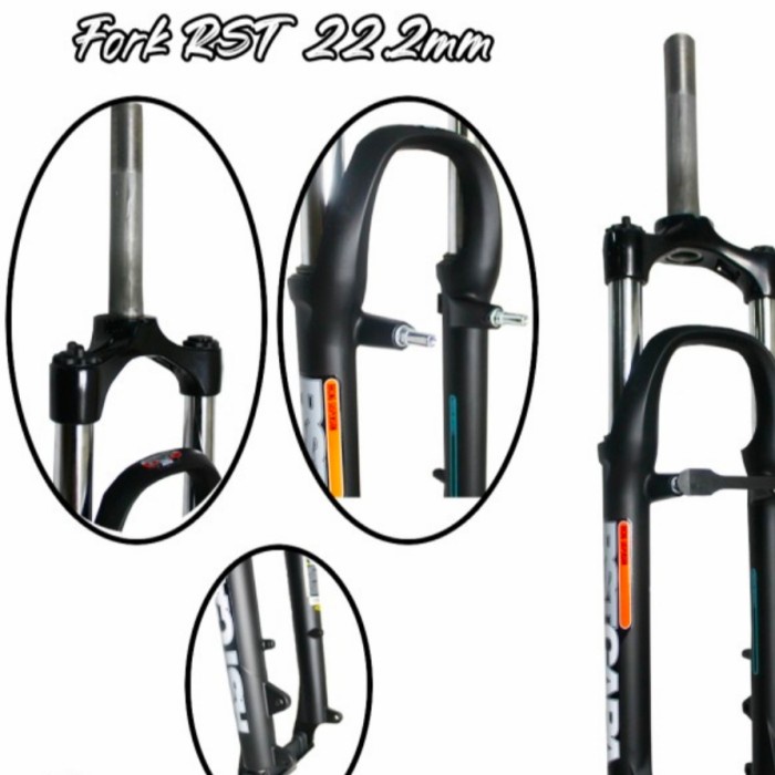 Frame Fork Suspensi Mtb 26 Rst Capa Derat Standard Ulir