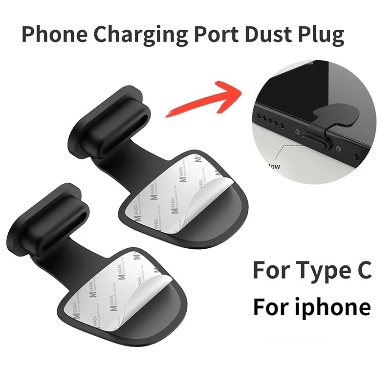 Cover Pelindung Port Charger Usb Tipe C Anti Hilang / Air Multifungsi Bahan Silikon