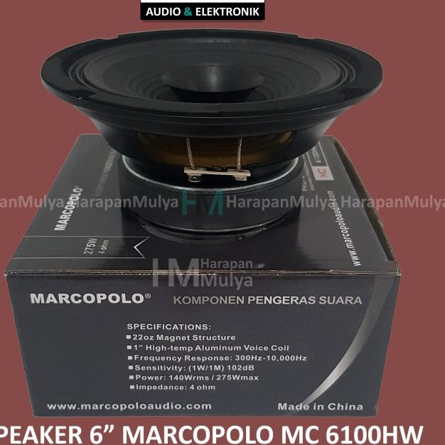 Speaker Fullrange 6" / Full Range 6 inch Marcopolo MC 6100HW
