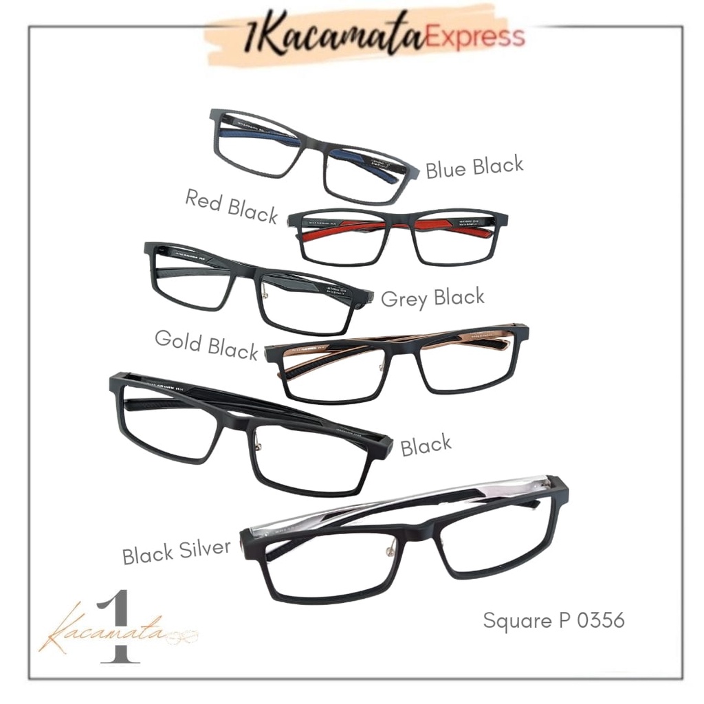 KACAMATA FRAME PRIA SQUARE P 0356