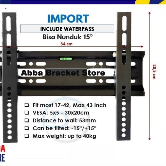 Bracket Braket Smart TV 32 40 42 43 Inch Sony Toshiba Aqua Polytron - LOKAL