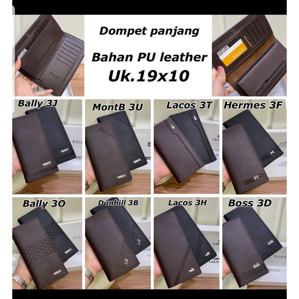 DOMPET COWOK PANJANG IMPORT / DOMPET COWOK CEWEK PANJANG / DOMPET KARTU PANJANG / DOMPET PU LEATHER  KEKINIAN