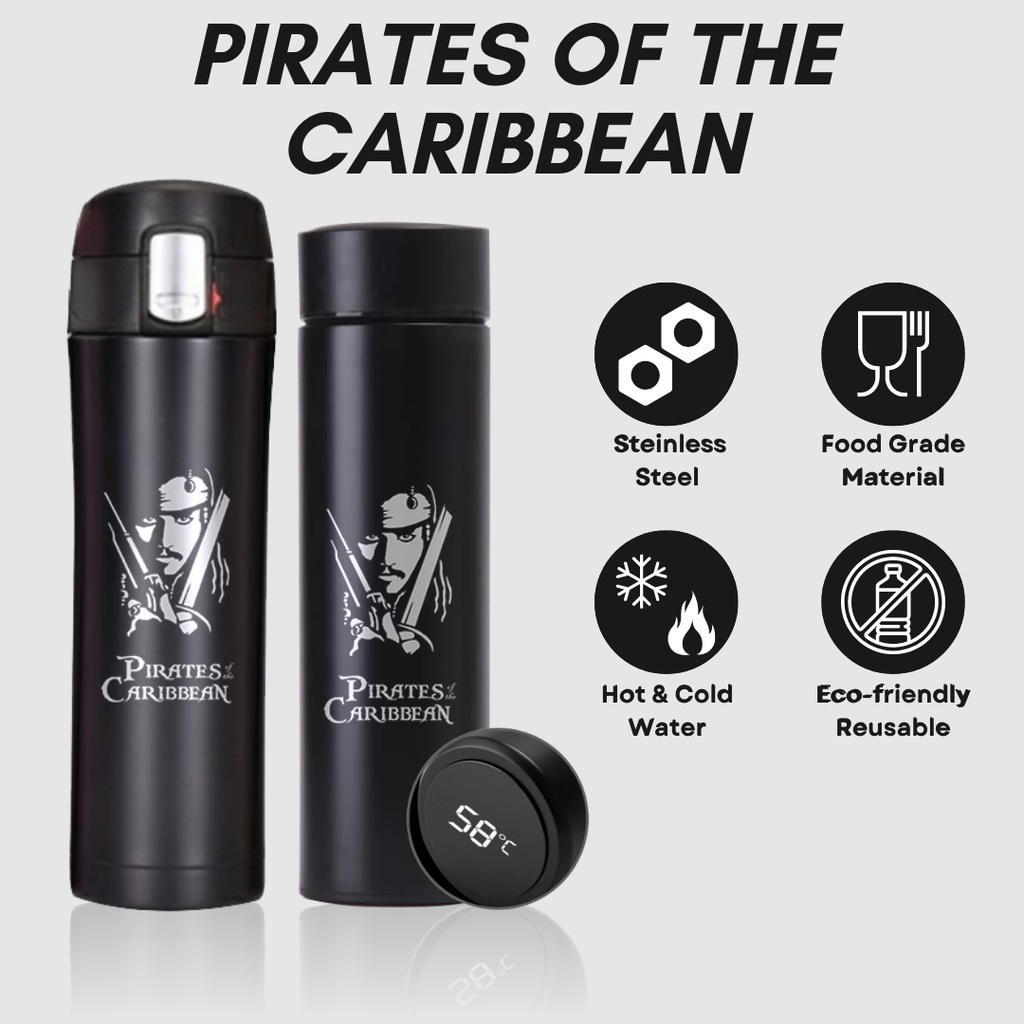 PIRATES OF THE CARIBBEAN - TUMBLER TERMOS CUSTOM DESAIN LOGO PIRATES OF THE CARIBBEAN