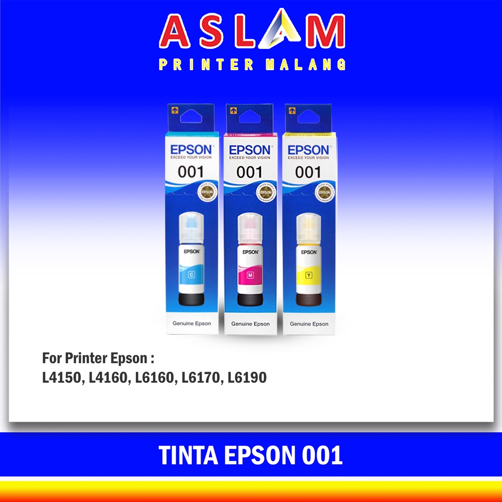 Jual Tinta Epson Original Warna Color Cyan Magenta Yellow Ink