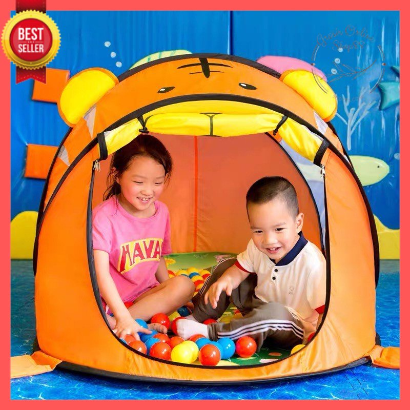 GOS- TENDA ANAK MODEL HEWAN BONUS TAS TENDA CAMPING ANAK LIPAT