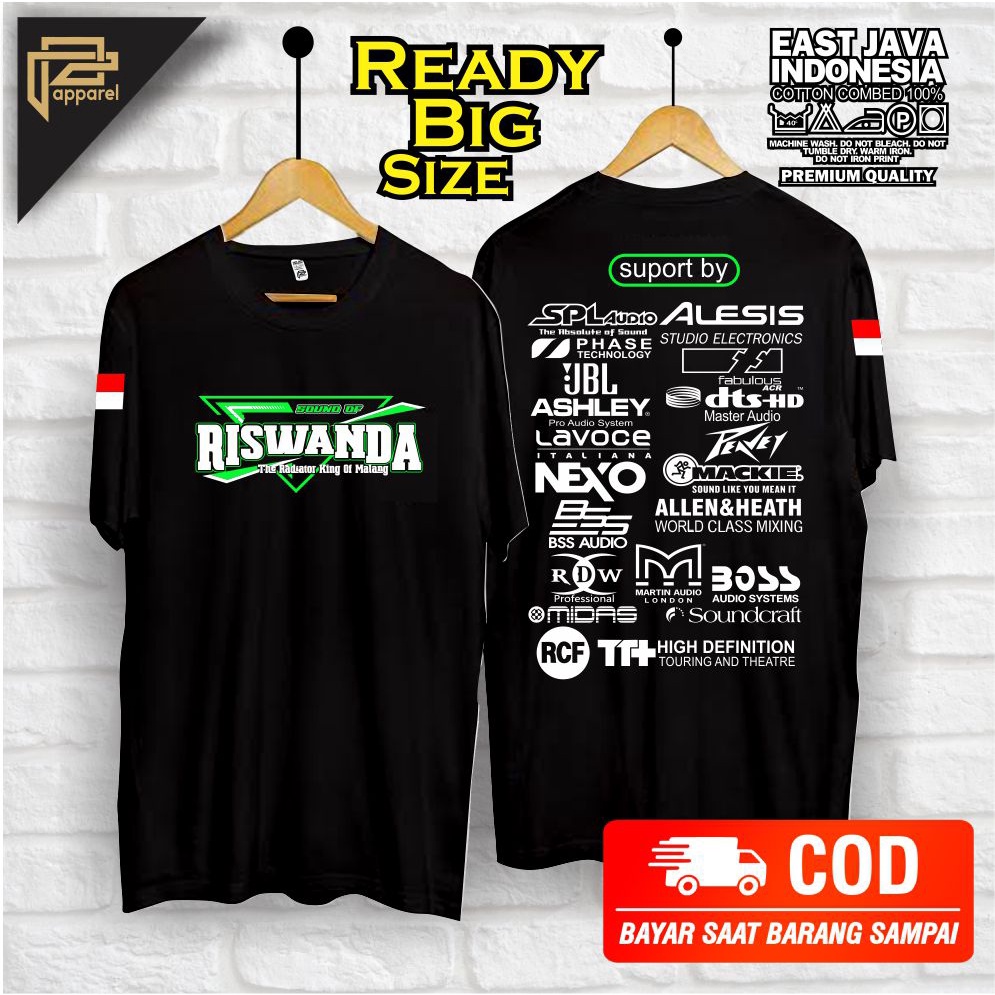 Baju Kaos RISWANDA audio sound system terbaru big size jumbo