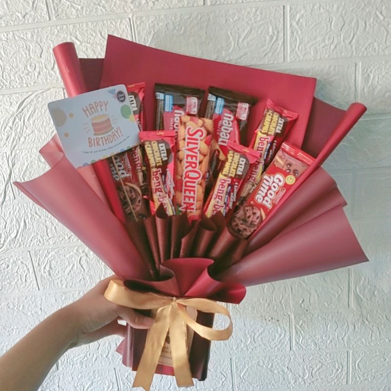 

Buket Snack | Buket Silverqueen | Hadiah | Buket Wisuda