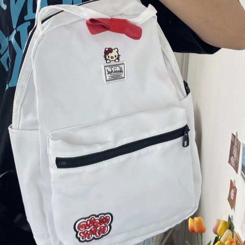 Sera 2022 baru tas sekolah hellokitty pasang merek ransel pria dan wanita lucu kekanak-kanakan tas sekolah ransel ringan siswa