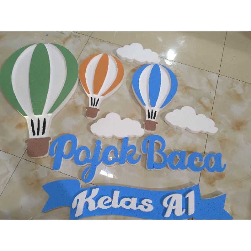 RB Dekorasi Backdrop Styrofoam Balon Udara Kamar Ulang Tahun