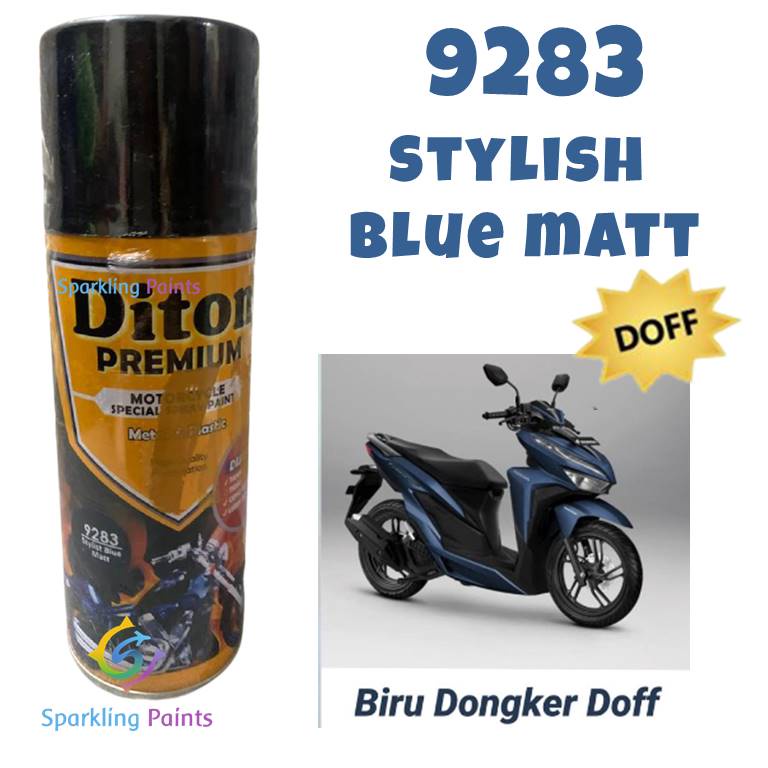 Pilox Diton Premium Stylist Blue Matt 9283 400ml Biru Dongker Doff Dop Tua Gelap Nmax Cat Semprot