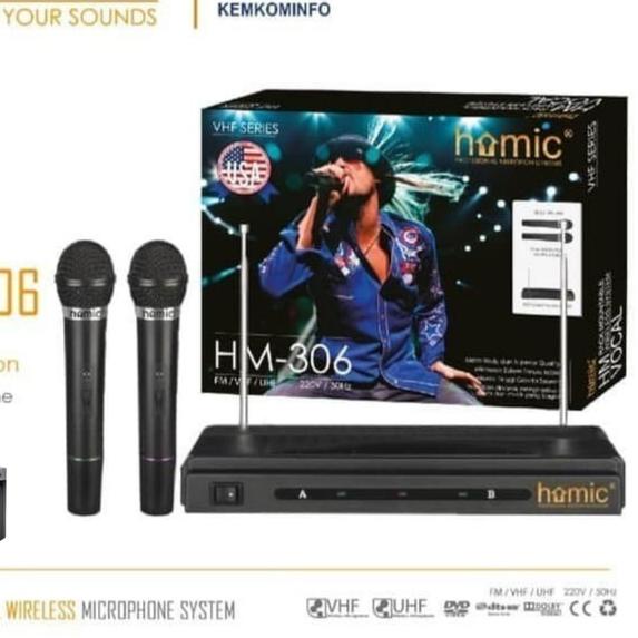 MIC WIRELESS DOUBLE MICROPHONE-MIC TANPA KABEL-MICROPHONE WIRELESS