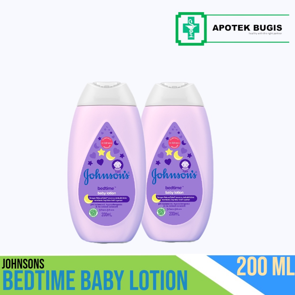 JOHNSON'S Bedtime Baby Lotion - Losion Bayi 200ml Pelembab Kulit Bayi