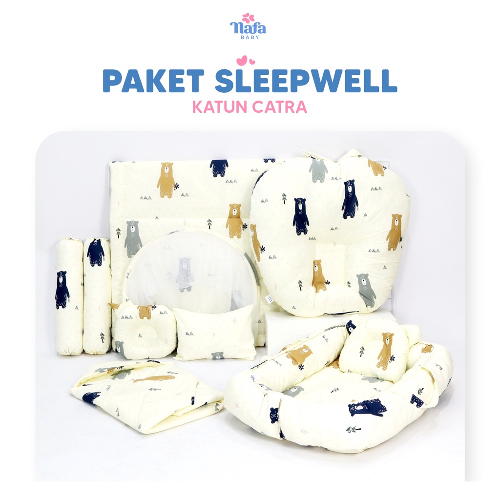 NAFA BABY - Sleepwell Package | Bedcover Bayi Include Selimut Bayi | Baby Nest Set | Sofa bayi Multifungsi