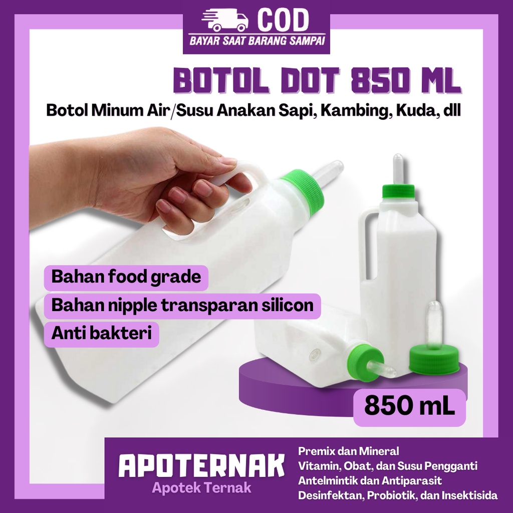 DOT KAMBING SAPI TRANSPARAN 850 mL SAPI KAMBING DOMBA KUDA | Apoternak