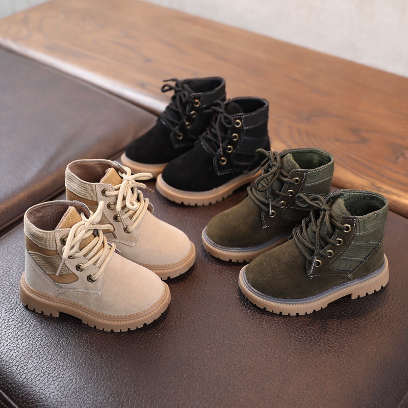 Baby Kids Short Boots Boys Girls Shoes Autumn Winter Leather Children Boots Fashion Toddler Kids Sno
